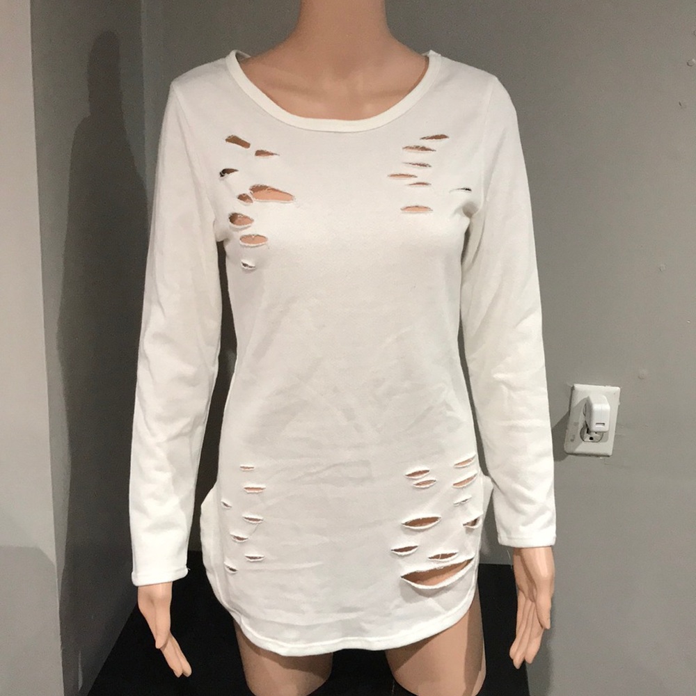 BRAND NEW TAG STILL ON white long sleeve